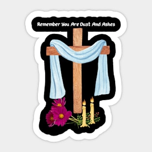 lenten cross tshirts Sticker